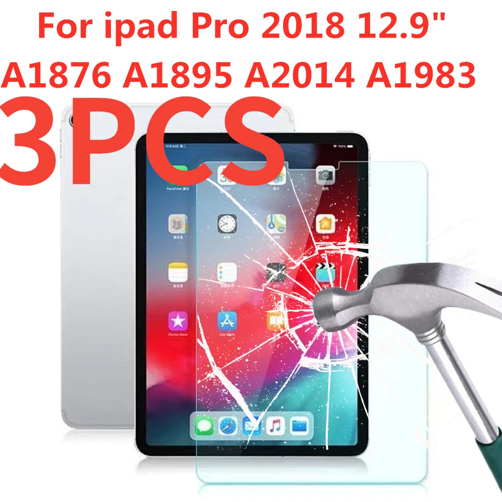 

Закаленное защитное стекло 9H для Apple iPad Pro 2018, 12,9 дюйма, A1876, A1895, A2014, a53, защитная пленка с защитой от отпечатков пальцев