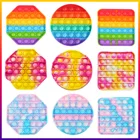 Игрушки-сжималки с пузырьками, радужная сенсорная игрушка-антистресс, игрушки для взрослых и детей, забавные игрушки для детей