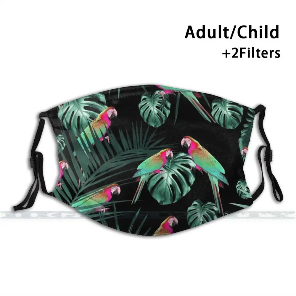 Попугаи в тропических джунглях ночью #1 # тропический Декор искусство