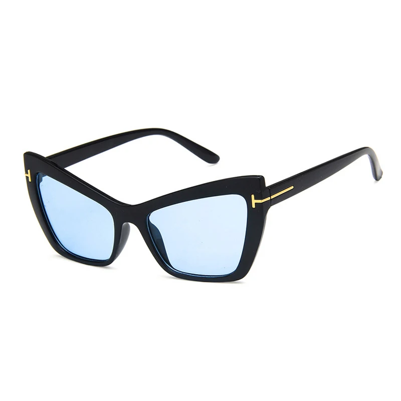 Очки солнцезащитные женские кошачий глаз брендовые дизайнерские модные