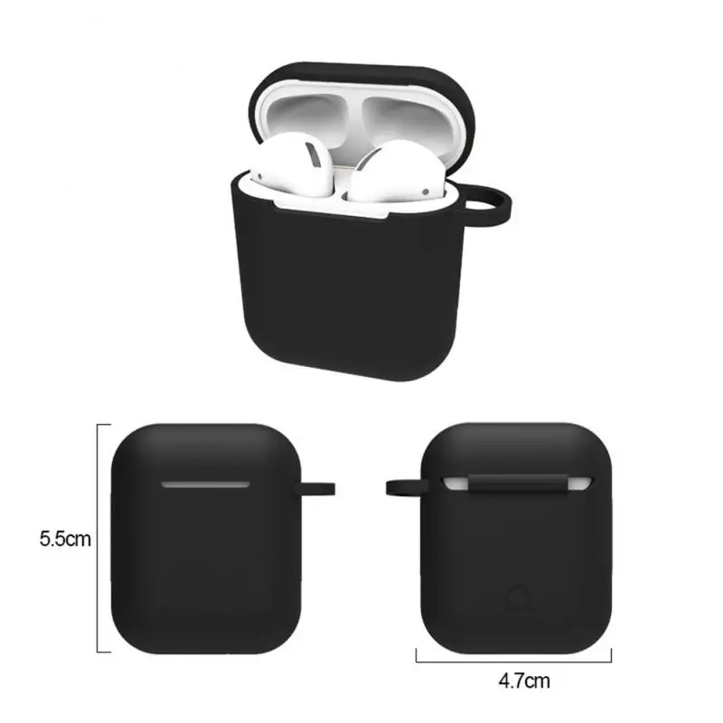 Мягкий силиконовый чехол s гарнитура для Apple Airpods Сверхтонкий с разрезом защитой