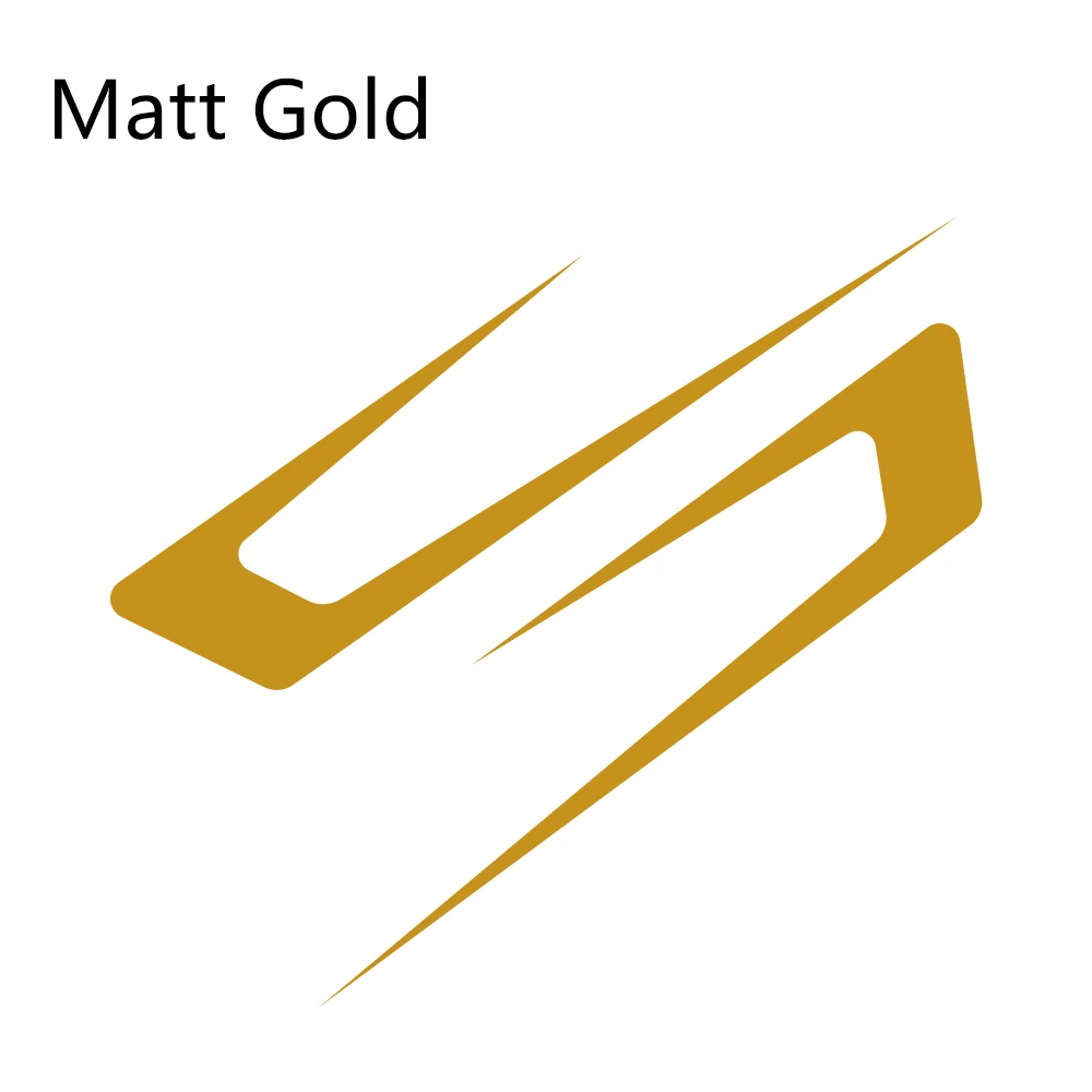 Matt Gold Забавная Автомобильная наклейка, 2 шт., наклейка в полоску для автомобиля с боковым корпусом, наклейка для автогонок, спортивного стайлинга, виниловая пленка, аксессуары для автостайлинга - Название цвета: Matt Gold