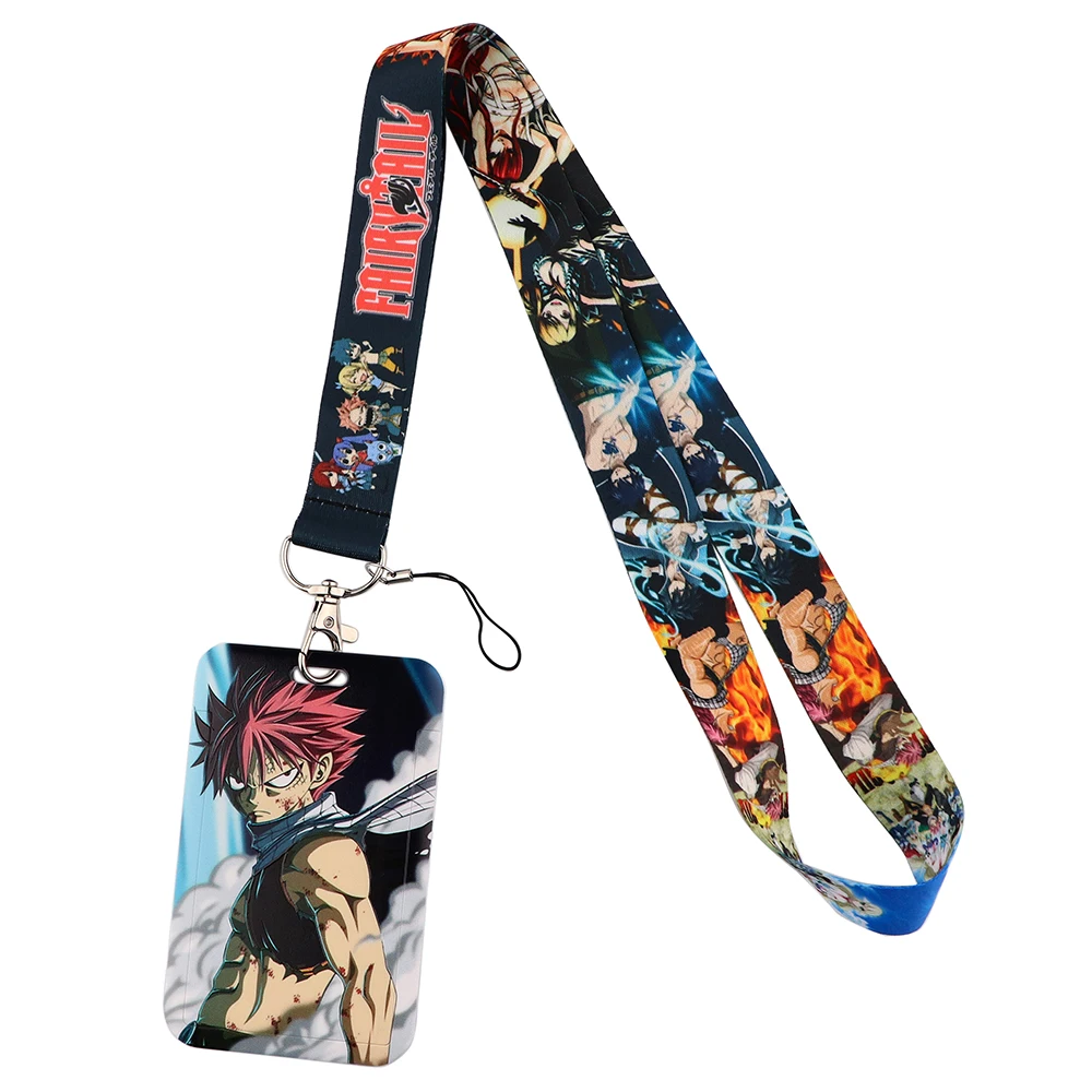 DZ2588 Anime Manga FAIRY TAIL Lanyard For Keys ID Credit Bank Card Cover Badge Holder Phone Charm Keychain Accessories | Украшения и