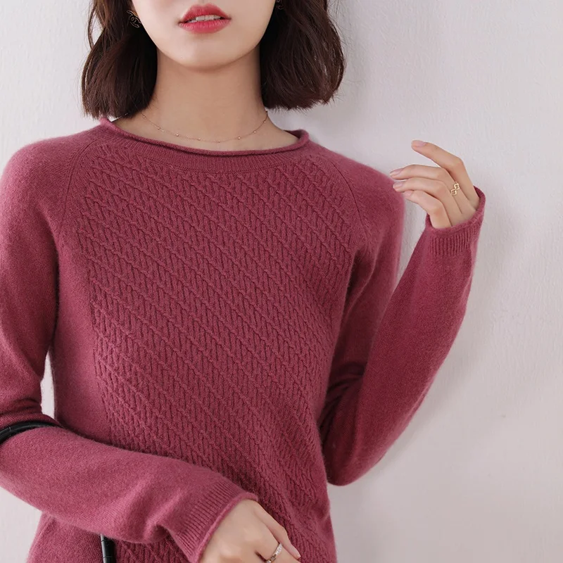 adohon 2020 woman winter 100% Cashmere sweaters and autumn knitted Pullovers High Quality Warm Female thickening O-neck