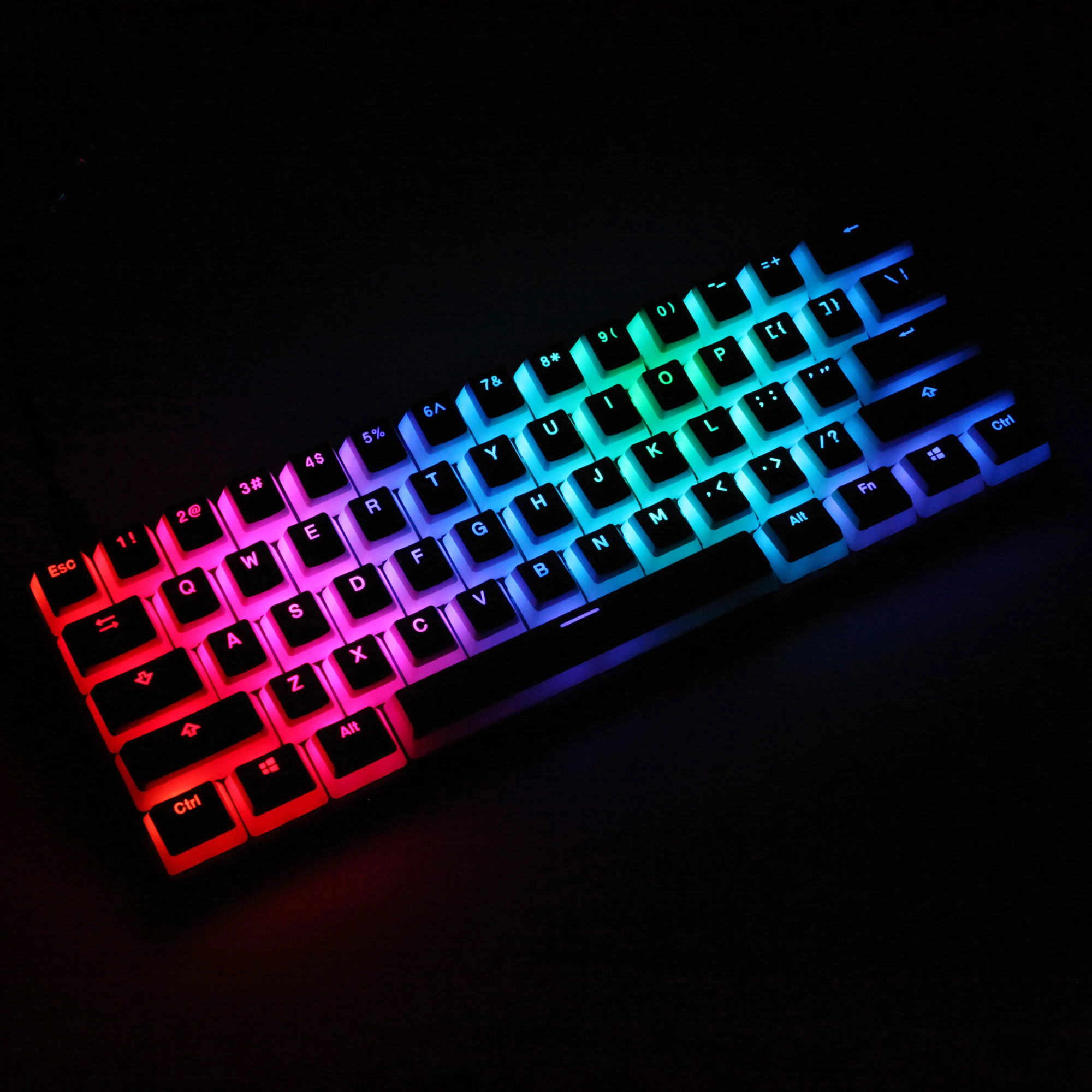 Пудинг V2 pbt doubleshot keycap oem подсветка для механической клавиатуры белый gh60 покер 87 tkl