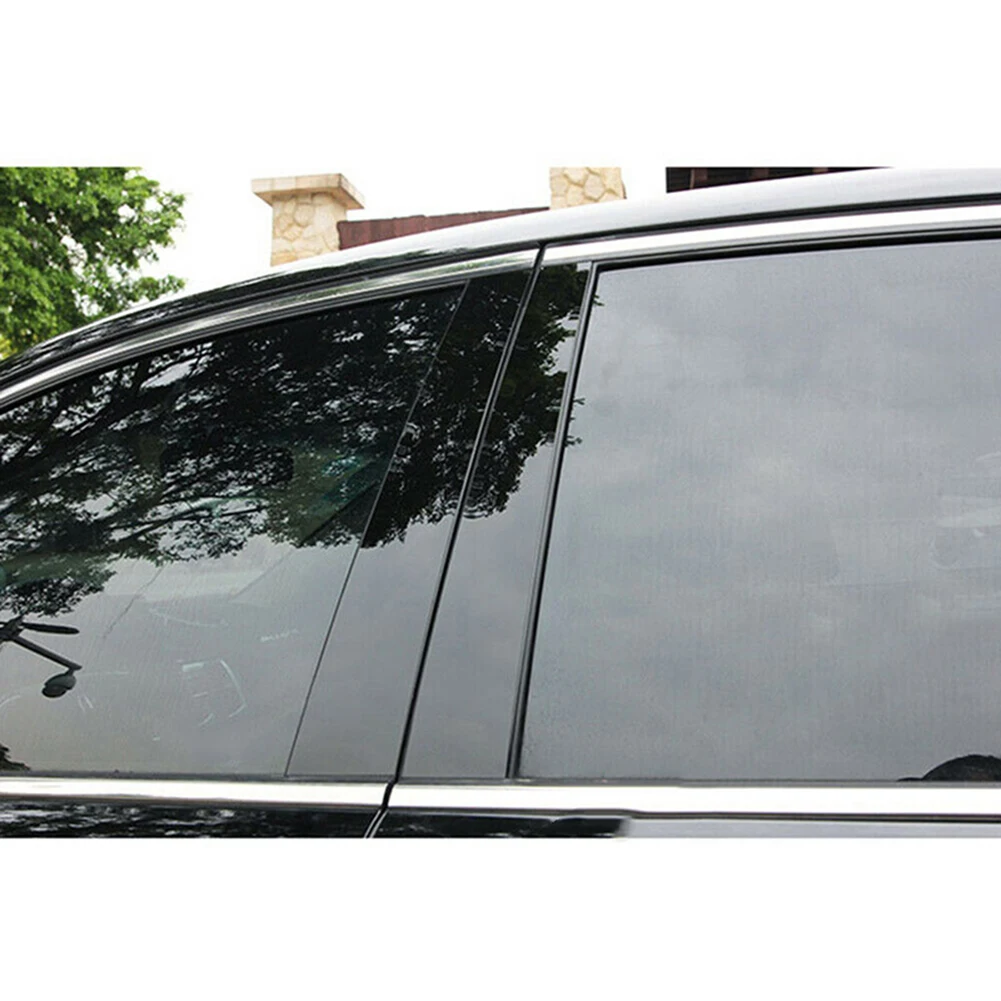 8 шт. BC Крышка стойки двери автомобиля окна черные отделочные полосы ПВХ