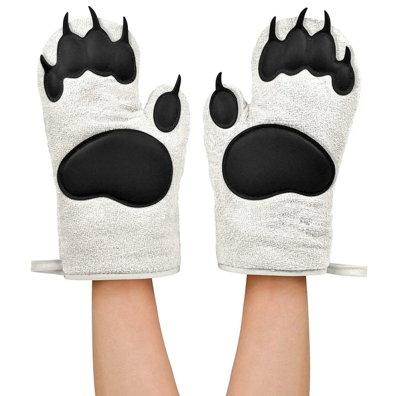 

Beeman Heat Resistant Silicone Kitchen Barbecue Oven Glove Cooking BBQ Grill Glove Oven Mitt Baking Glove Kitchen Tools