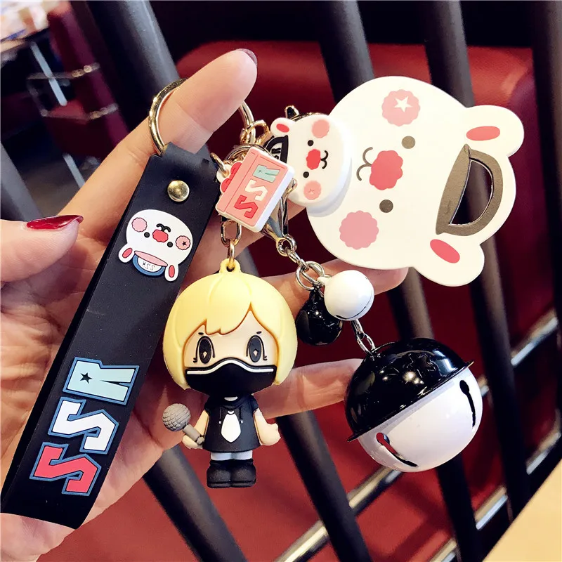 

Korean Cute Car If The Keychain Girls Small Refreshing Bag Key Chain Small Pendant Gift Exquisite Keyring Mood Tracker Animal