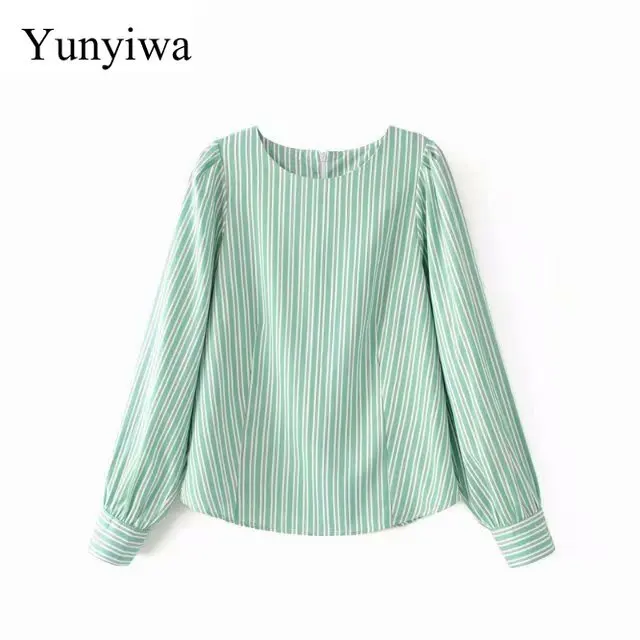 Женский пуловер в полоску с длинным рукавом 2020 женская блузка топы винтажные