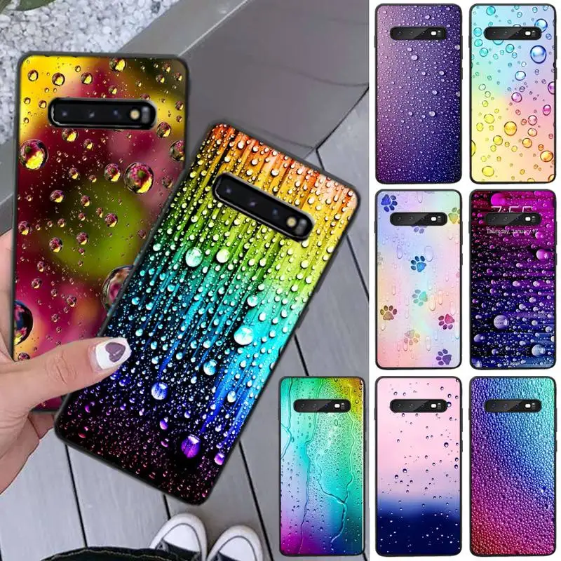 Чехол Reayou Drops of water черный мягкий чехол для телефона samsung S8 9 10 plus S10E lite S10 5G S20 UITRA