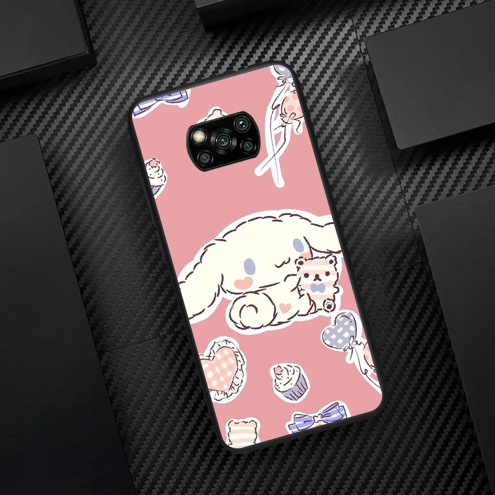 

Cute Cartoon Cinnamorolls Phone Case Cover Hull For Xiaomi Mi A2 A3 8 9 SE 9T 10 10T Lite Pro Ultra Poco X3 black Funda Tpu