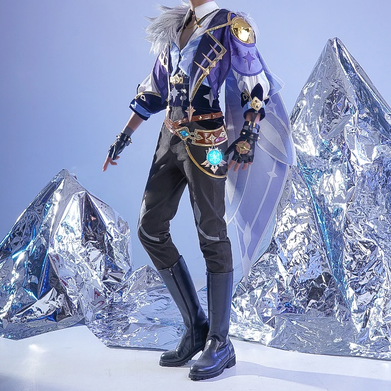 Мужской костюм для косплея рыцарей мондштадта из аниме дженшин влияние униформа