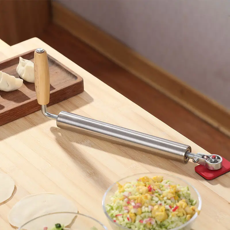 Бытовая твердая древесина клецки кожи Скалка Большой Ролик артефакт из