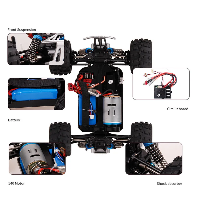 1/18 Модернизированный Wltoys Rc автомобиль 4WD Радиоуправляемый A979 B RC багги высокая