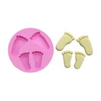 silicone baby foot fondant mold baby shower cake topper decoration diy baking mould for sugarcraft cake chocolate and crafting