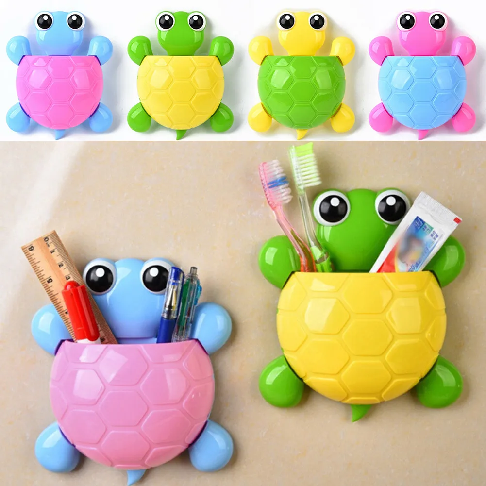 

Cartoon Animal Toothbrush Holder Wall Mount Sucker Bathroom Suction Cup Kids Dormitory Bathroom Washroon Kitchen Rack Hanger