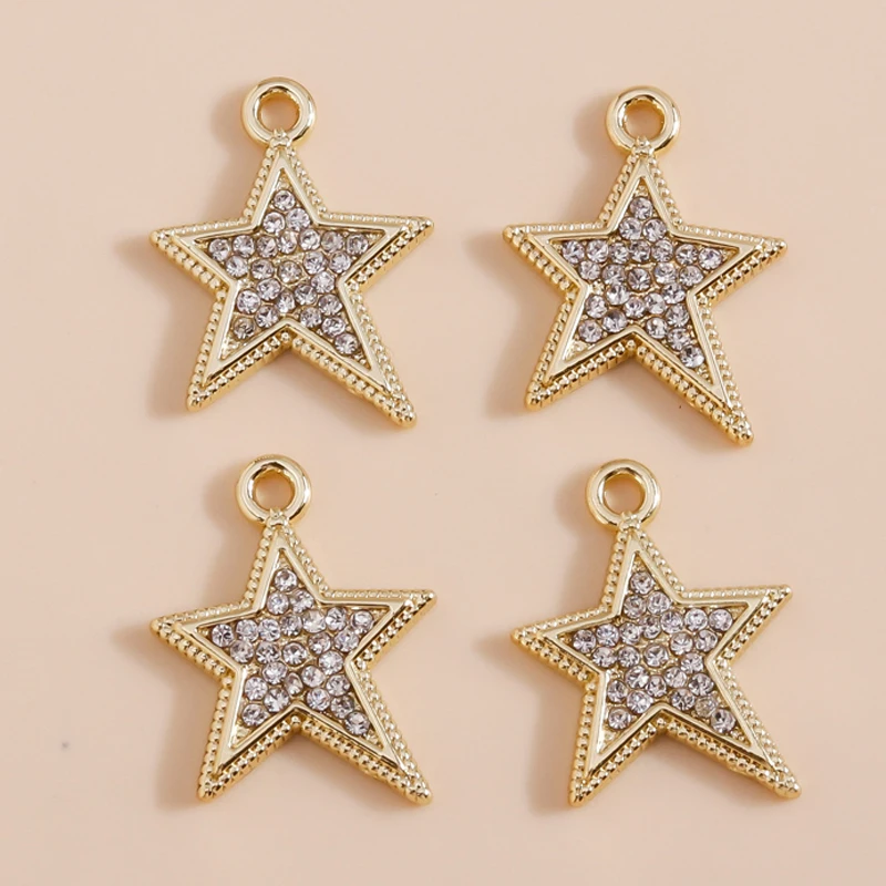 

5pcs Hot Bright Crystal Stars Charms for DIY Jewelry Making Accessories Charms of Earrings Bracelets Necklaces Pendants Supplies