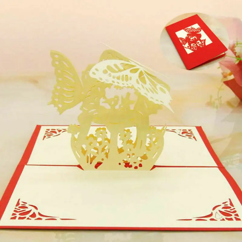 1 шт. 3D Pop Up карты Древа любви сердца ко Дню Святого Валентина для влюбленных с днем