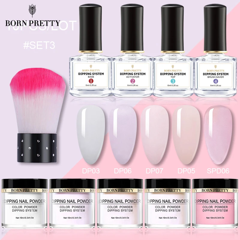 Пудра для ногтей BORN PRETTY маникюра натуральный сухой дизайн не требует УФ-лампы