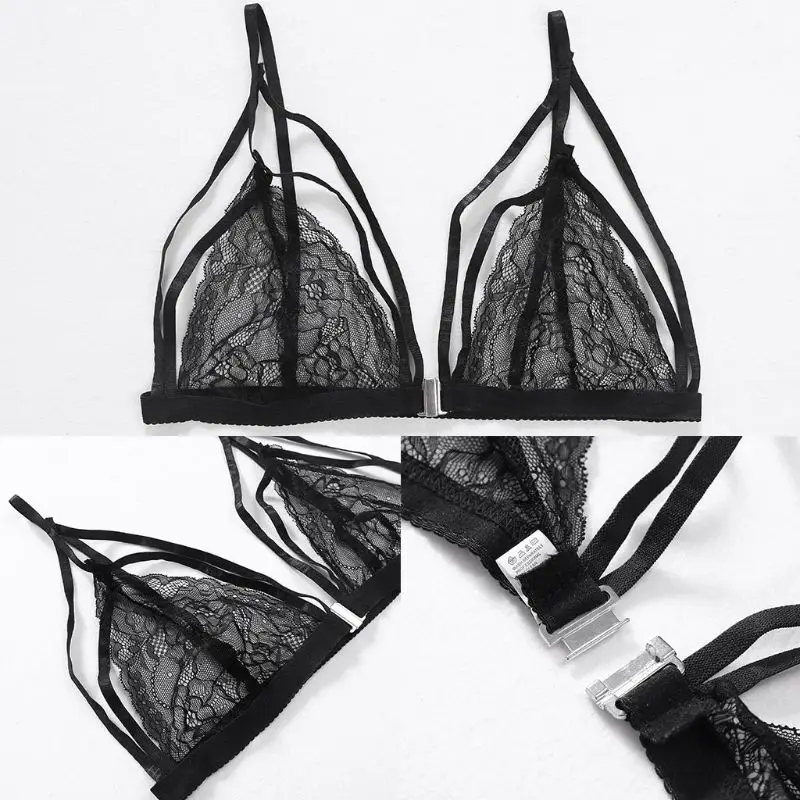 Бесплатная доставка Для женщин пикантные открытые повязки пуш ап с цветочным