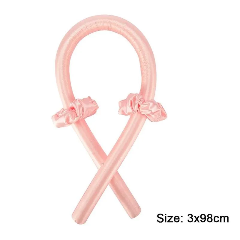 Плойка для завивки без тепла шелковые ленты ролики волос мягкая головная повязка