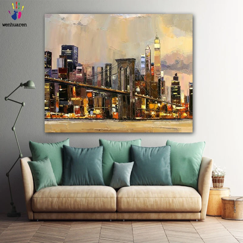 DIY картинки для раскраски по номерам с цветами достаток города картина Рисование