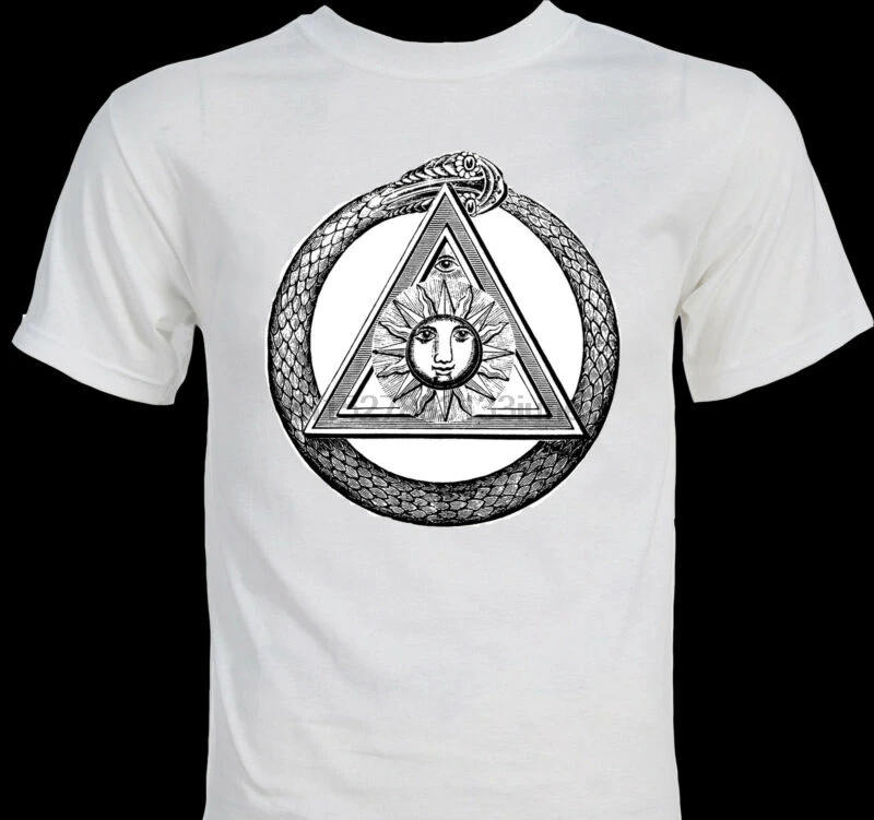 Уроборос масон символ 1881 оккультный заговора футболка| |