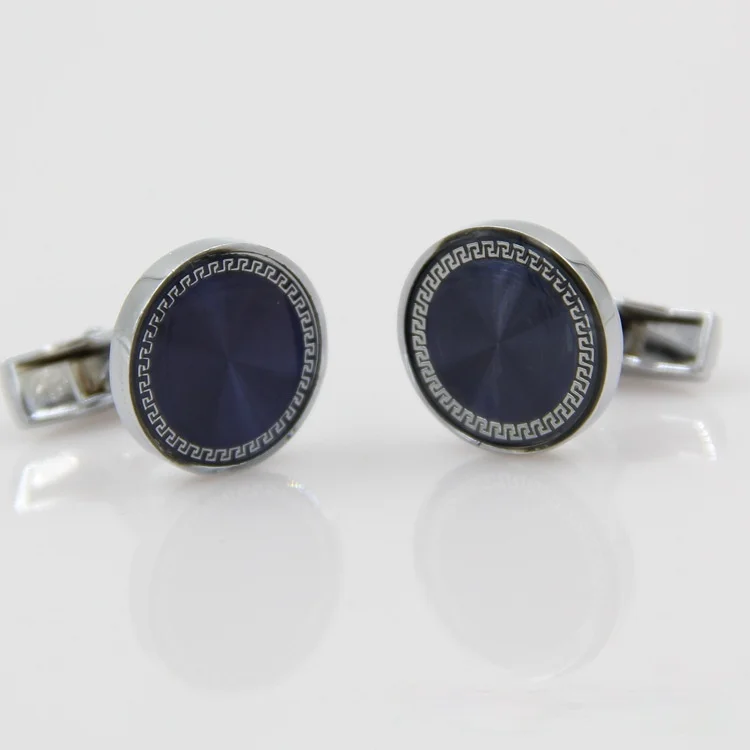 

Upscale round pattern cufflink cufflink for men's French shirt cufflink