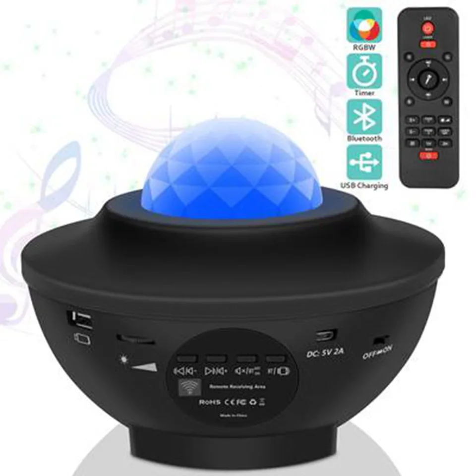 Цветной проектор звездного неба Blueteeth USB голосовое управление музыкальный