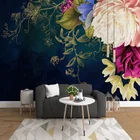 Фотообои в стиле ретро с цветами и розами, 3D настенные фрески для гостиной, ТВ, дивана, спальни, пасторальный стиль, домашний декор, настенная живопись, художественная Фреска