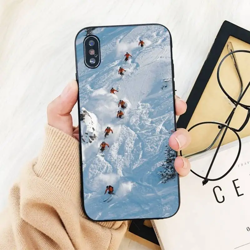 Yinuoda Skiing Snow Snowboard Skis Phone Case for iPhone 11 12 13 mini pro XS MAX 8 7 6 6S Plus X 5S SE 2020 XR case