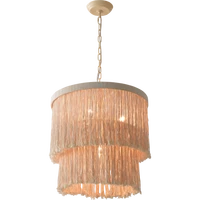 modern cotton thread tassel chandelier led living room bedroom kids princess room creative hanging light decor indoor lighting