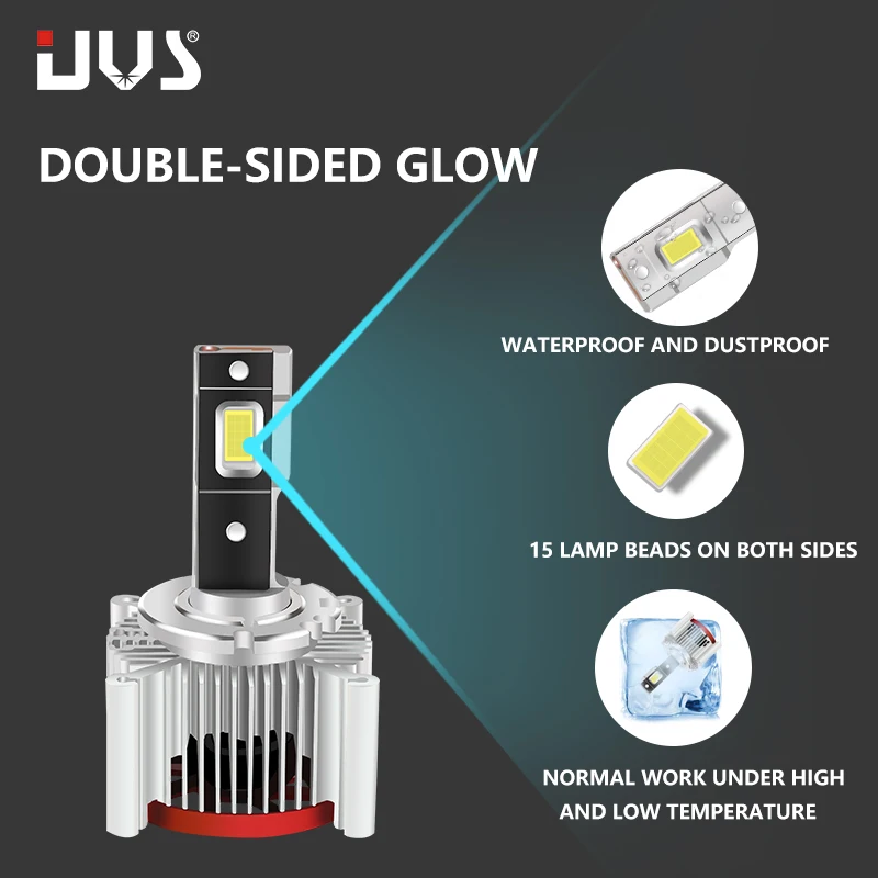 UVS D8S LED No Error Car Light D8R Canbus Headllamp 70W 8600LM 12V 6000K Automóviles Bulb Cветодиодные л | Автомобили и