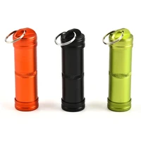 practical outdoor hiking edc survival pill tank first aid tool portable durable aluminium alloy waterproof capsule seal bottle