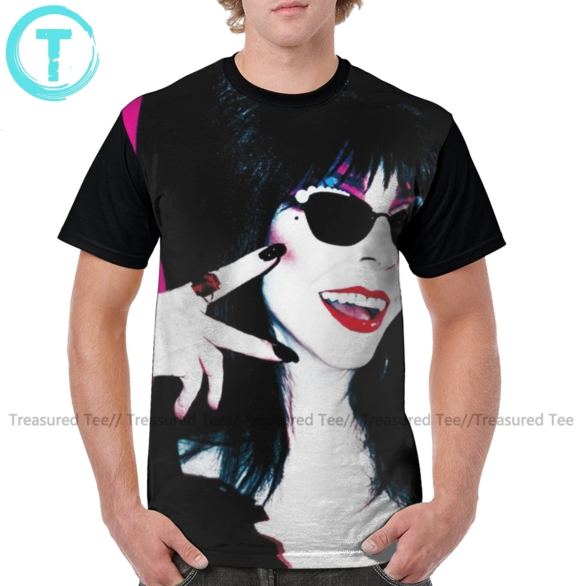 

Elvira T Shirt Elvira Popart T-Shirt Man Cute Tee Shirt Graphic Polyester Short Sleeve Fashion Graphic Tshirt