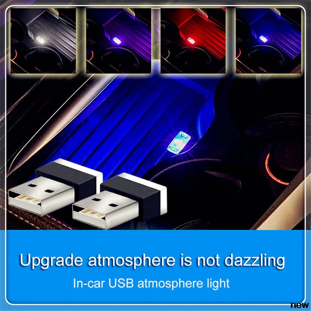 Автомобильный Стайлинг USB атмосферный свет Вилка декоративная лампа для Toyota Yaris