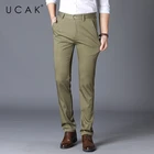 UCAK Фирменная уличная одежда, мужские брюки для девочек; Сезон весна-осень; Деловые повседневные Прямые брюки высокое качество хлопок стройные Мягкие штаны для мужчин U2042