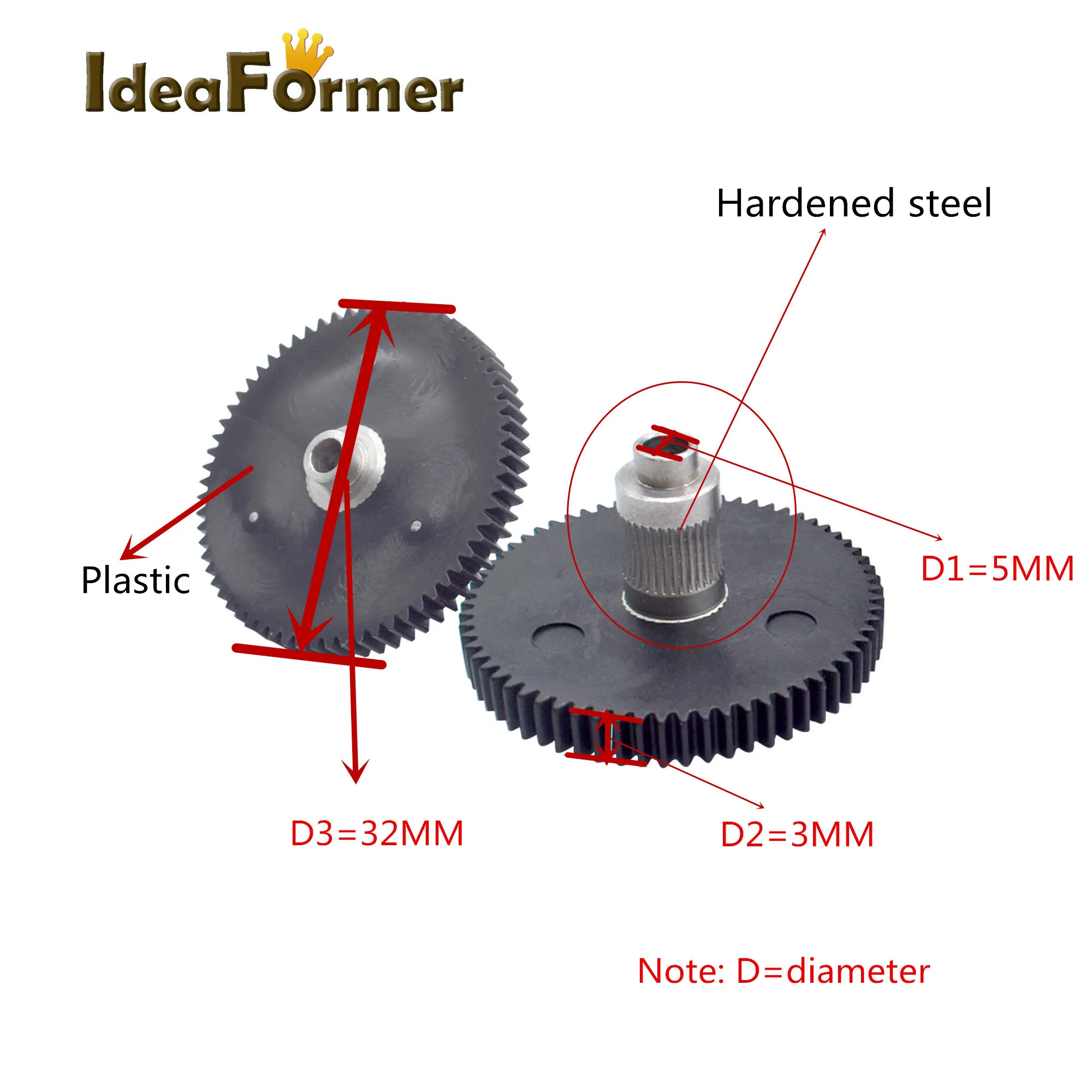 Titan Extruder Feeder Gear 66 Teeth Plastic Hardened Steel For Artillery Genius Sidewinder X1 Aero Parts | Компьютеры и офис