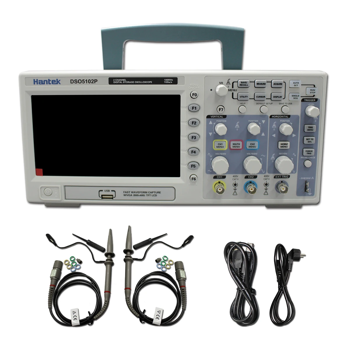 Hantek DSO5102P Цифровой Осциллограф usb анализатор 100 МГц 1GSa/s 40 к дешевле, чем DSO5102B AC110V/220 В