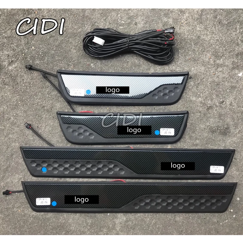 For HONDA CR-V CRV 2017 2018 2019 car styling Stainless Steel Carbon Fiber LED Door Sill Scuff Plates Car Protector | Автомобили и