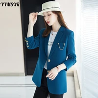 high end jacket new autumn and winter slim single breasted ladies office suit temperament long sleeved suit female