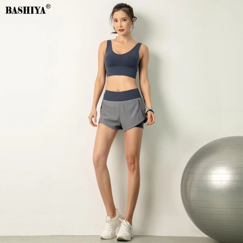 

Elastic Waist Sport Shorts short pants women Solid Breathable Biker Shorts Plus Size Clothing For Female Clothing Summer New