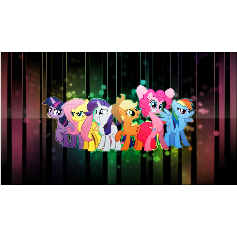 

My Little Pony Friendship Is Magic Rainbow Unicorn Canvas Painting Wall Murals Picture Home Decoration Child Girl Room Gift