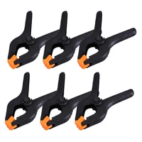 6pcslot 3inch plastic nylon adjustable woodworking clamps wood working tools spring clip carpentry clamps outillage menuiserie