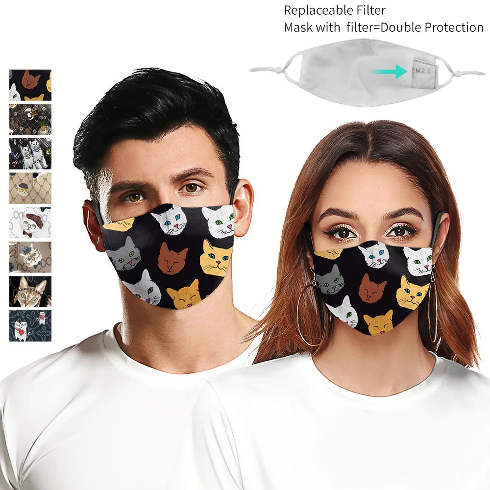 Unisex Men Women Creativity Washable Cosplay Masks Funny Cat Print Cartoon Costume Accessories Props Cool Adult | Аксессуары для