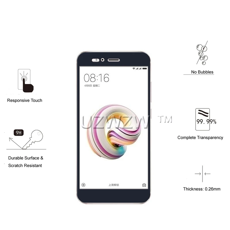 2 шт для Xiaomi mi a1 стекло полное покрытие закаленное стекло для Xiaomi mi A1 mi 5X Защита экрана 9H твердость защитное стекло