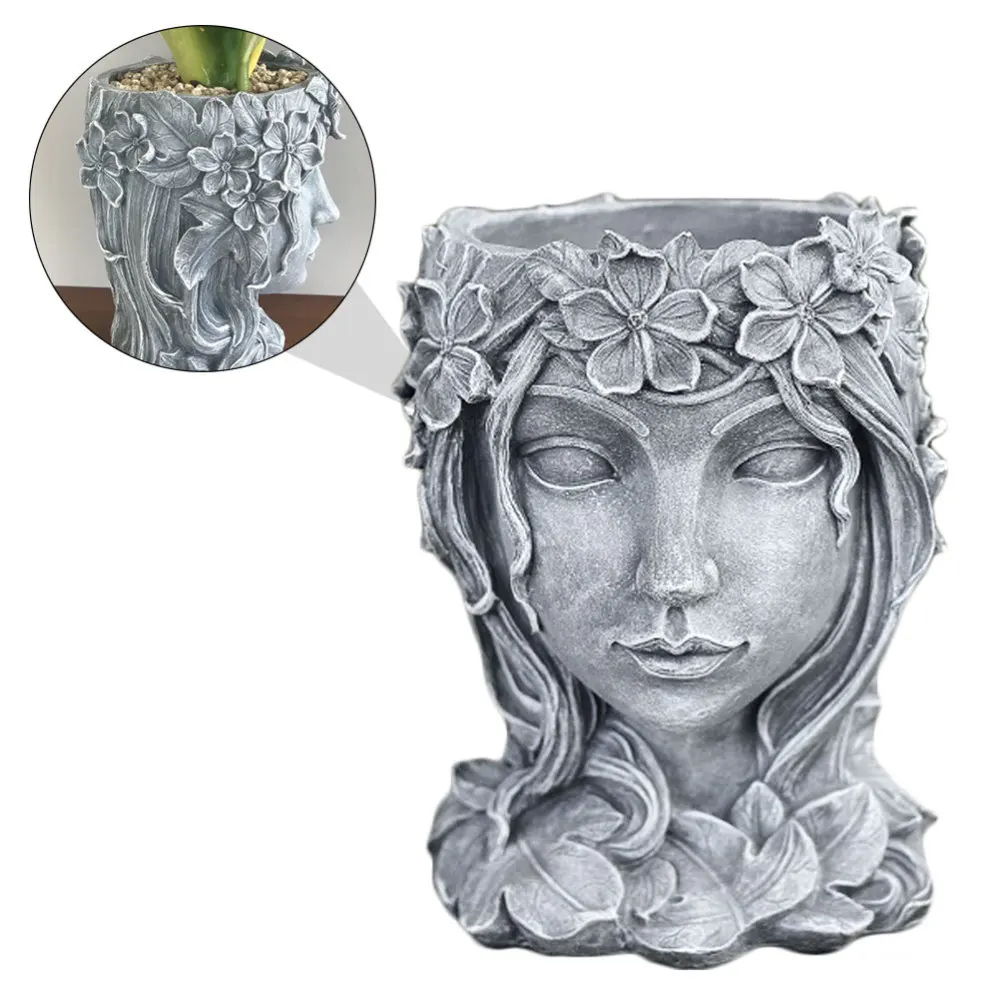 

1Pc Girl Succulent Planter Desktop Ornament Home Garden Planter Flower Pot