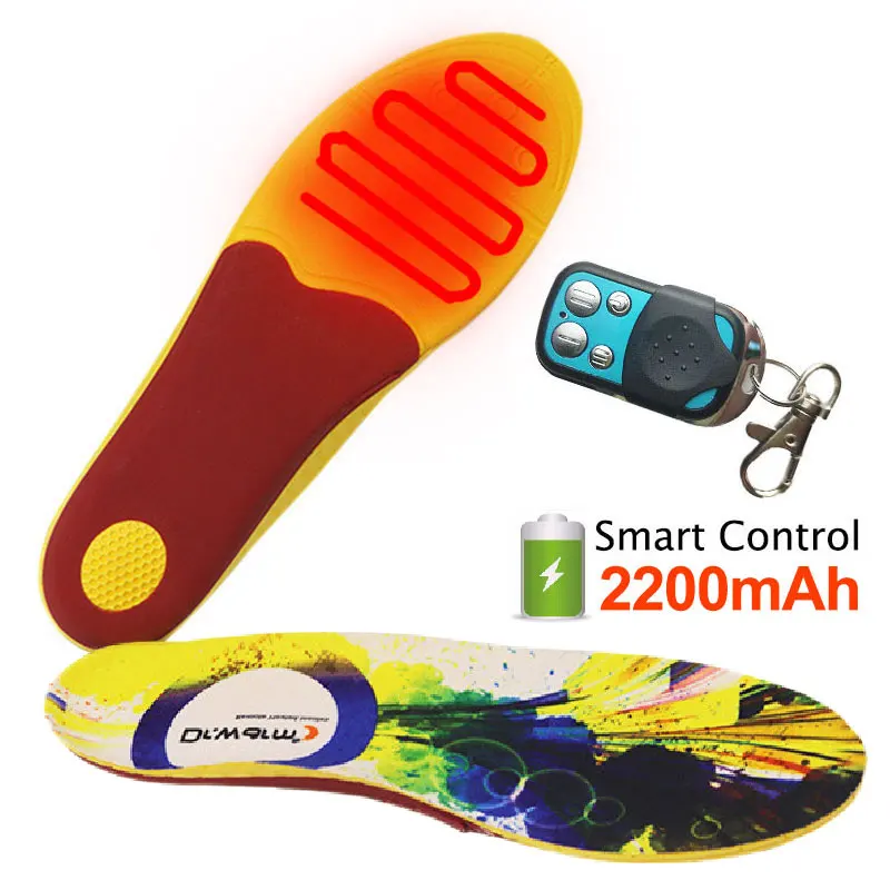 

Стельки с электрическим подогревом, стельки из ЭВА, 2200 мАч, перезаряжаемые с пультом дистанционного управления, зимние теплые стельки с под...