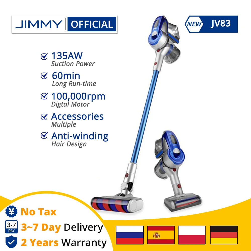 [Не облагается налогом] Беспроводной пылесос JIMMY JV83 2020 для дома с функциями
