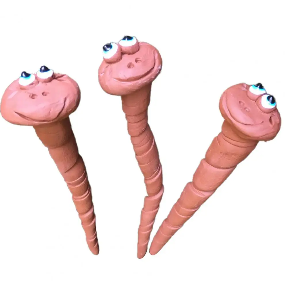 

Hot Sales 3Pcs/Set Fairy Garden Worm Cartoon Outdoor Decorative Resin Flower Pot Worm Yard Ornament for Patio